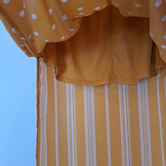 42. B.O.G. Collective Midi stiped and polka dot skirt - Picture 9 of 10